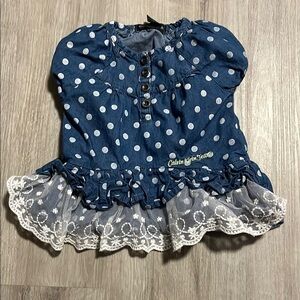 Calvin Klein Kids Blue Polka Dot Top
